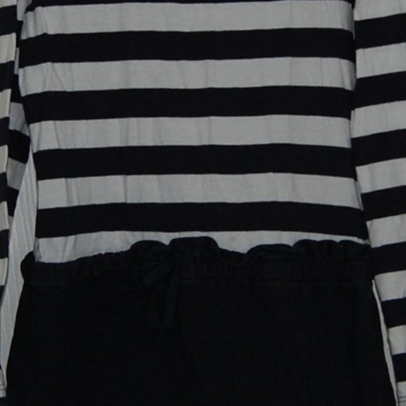 GAP Girls Size M (8) Navy-White Striped Cotton Dress, Long Sleeve - Picture 5 of 7